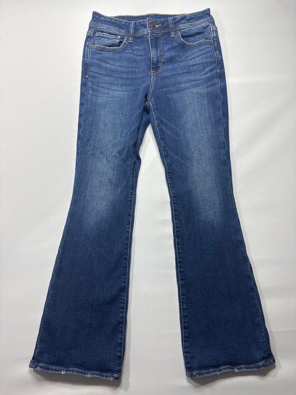 American Eagle Women's Mid‎ Rise Kick Boot Blue Jeans - Size 8 Short (27x29.5)
